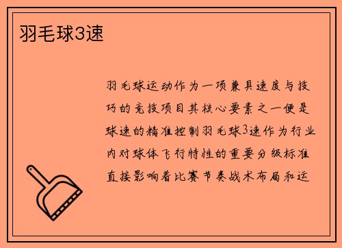 羽毛球3速